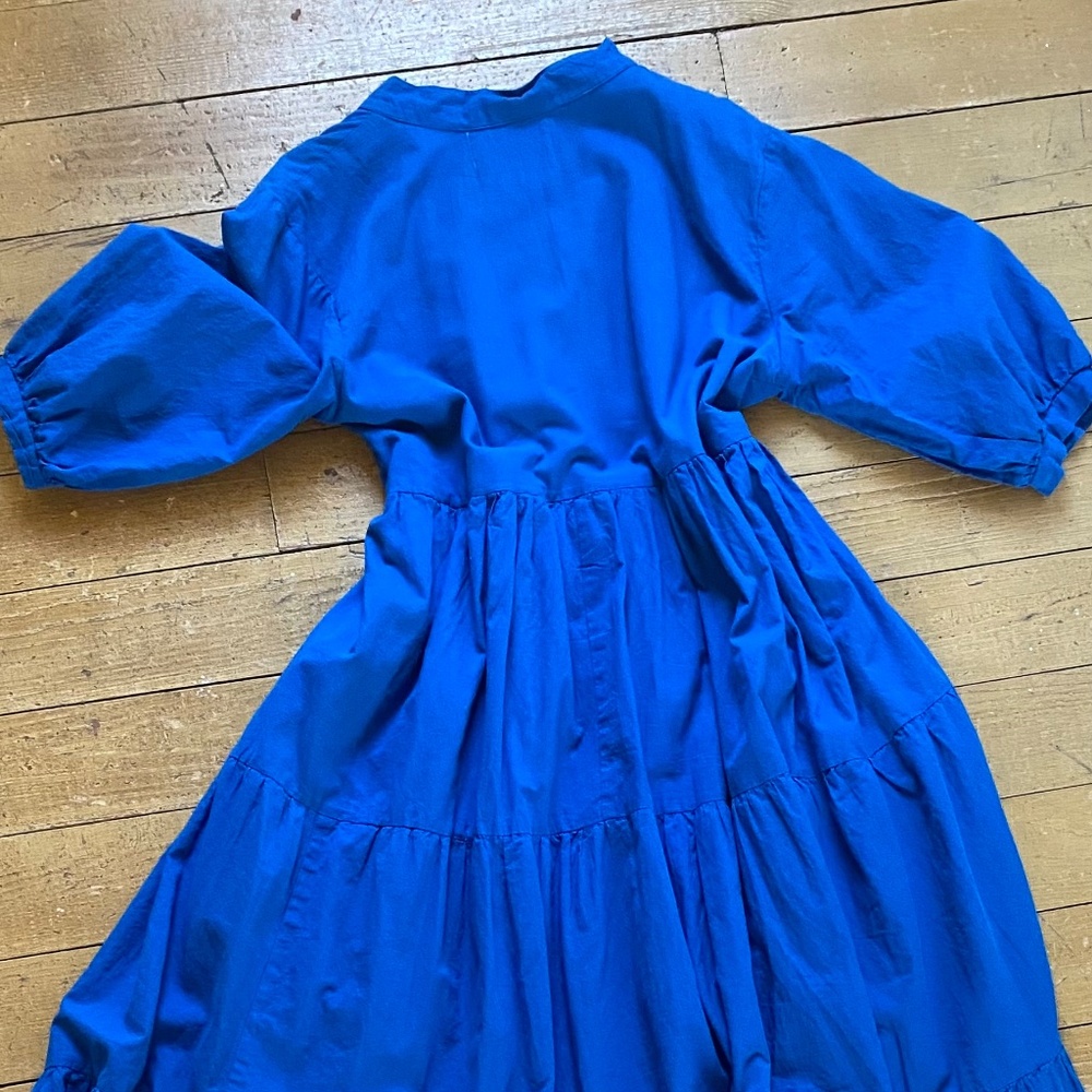 french blue Briton Court tiered dress - Picture 8 of 8